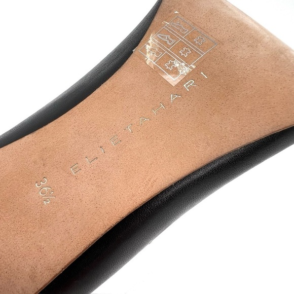 Elie Tahari Orin Heeled Booties Size 6.5 Black Leather Peep Toe Laced EUC - Picture 11 of 13